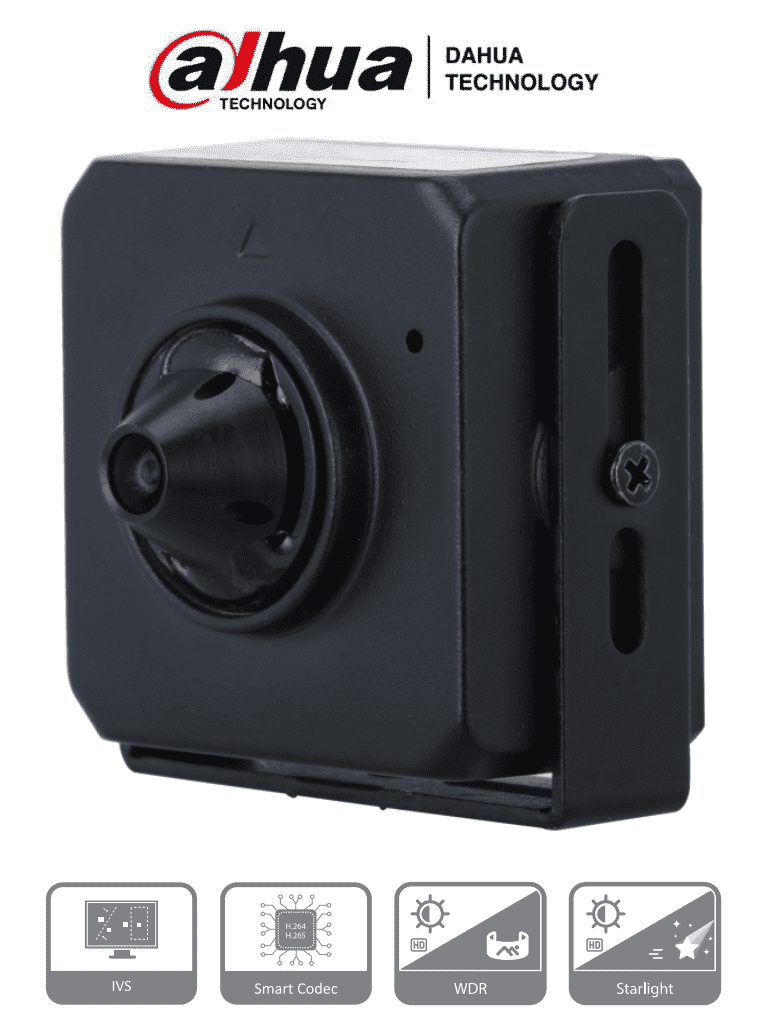 DAHUA IPC-HUM4231S-L4 - Camara IP Pinhole de 2 Megapixeles/ Lente de 2.8mm/ 96 Grados de Apertura/ Microfono Integrado/ H.265/ 1 E&S de Audio/ WDR Real de 120 dB/ Videoanaliticos con IVS/ DAHUA IPC-HUM4231S-L4 - Camara IP Pinhole de 2 Megapixeles/ Lente de 2.8mm/ 96 Grados de Apertura/ Microfono Integrado/ H.265/ 1 E&S de Audio/ WDR Real de 120 dB/ Videoanaliticos con IVS/